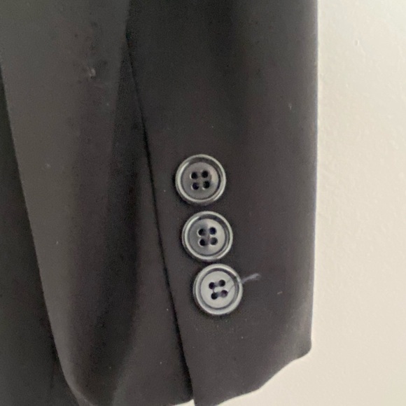 VTG Donna Karen Signature Made In Italy Blazer Jacket Black 100%Wool Short 40/33 - Picture 3 of 16